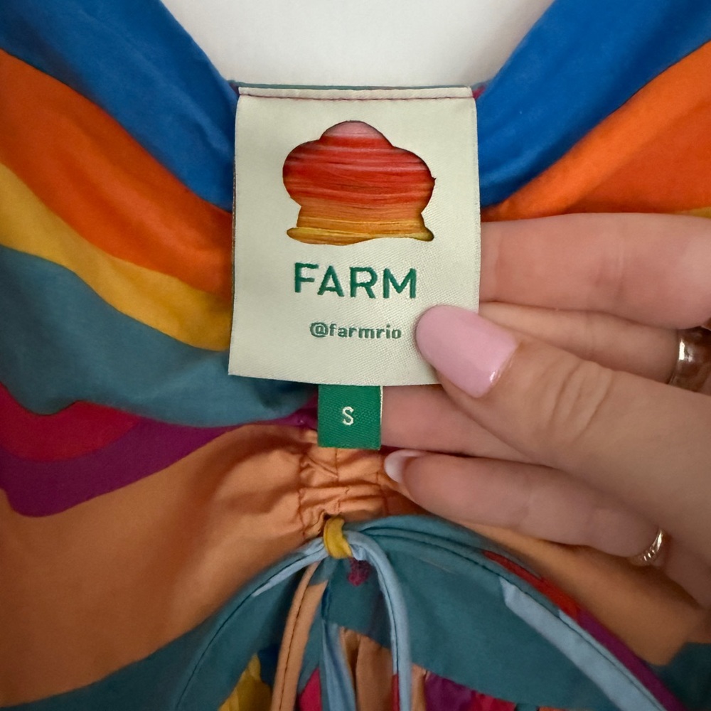 Like New ✨ Farm Rio Striped Scarf Maxi Dress - Picture 9 of 9